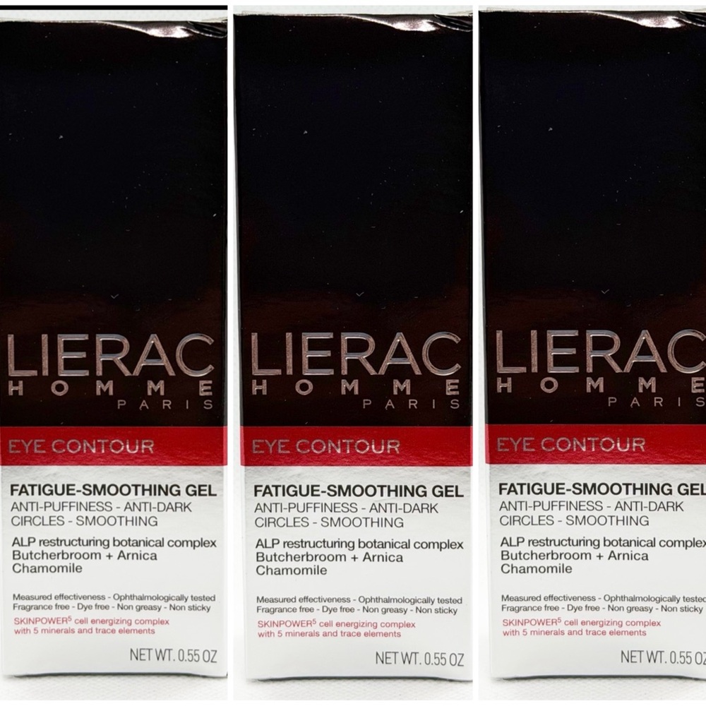 LIERAC Paris Eye Contour Fatigue Soothing Gel for Puffiness & Dark Circles 3 NEW